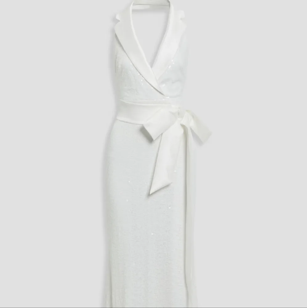 Badgley Mischka Sequined Mikado Gown - Picture 9 of 10